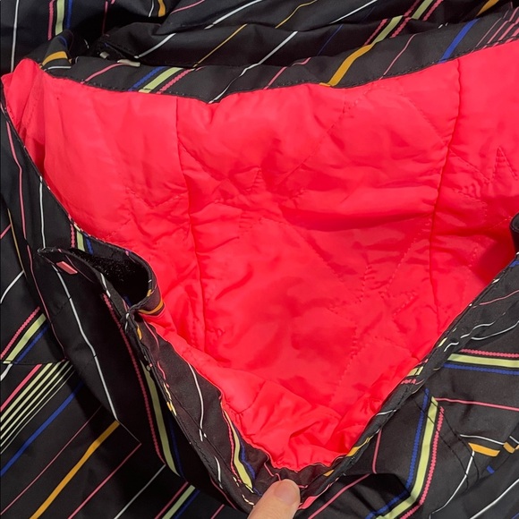 O'Neill Women's Black Jacket with Multicolor Stripes - Picture 13 of 14